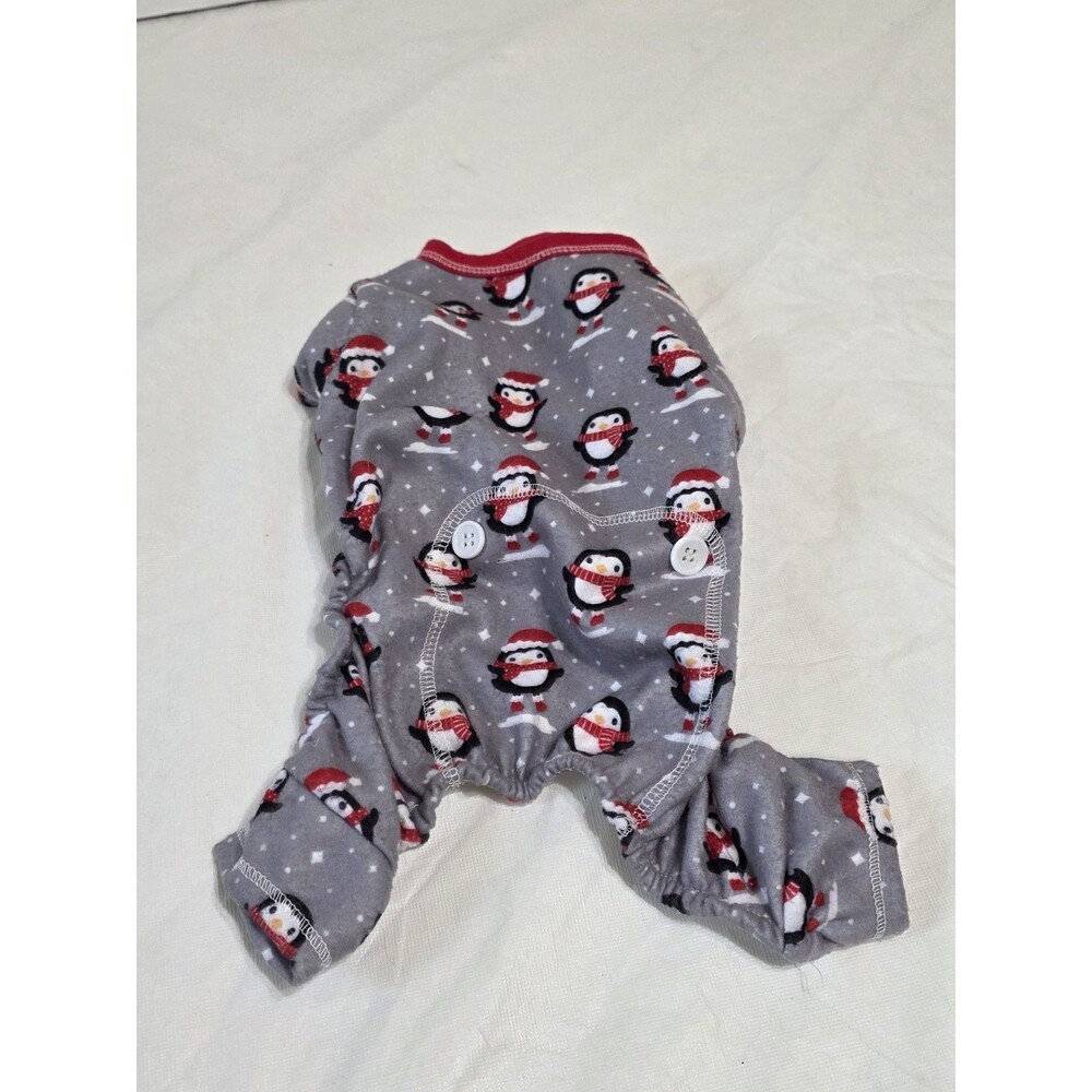 Penguins Pup Crew Grey Dog Pajamas Size Small